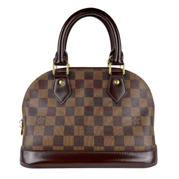 Louis Vuitton Damier Alma BB Handbag Shoulder Bag in Canvas Brown and Gold, W... - Picture 1 of 5